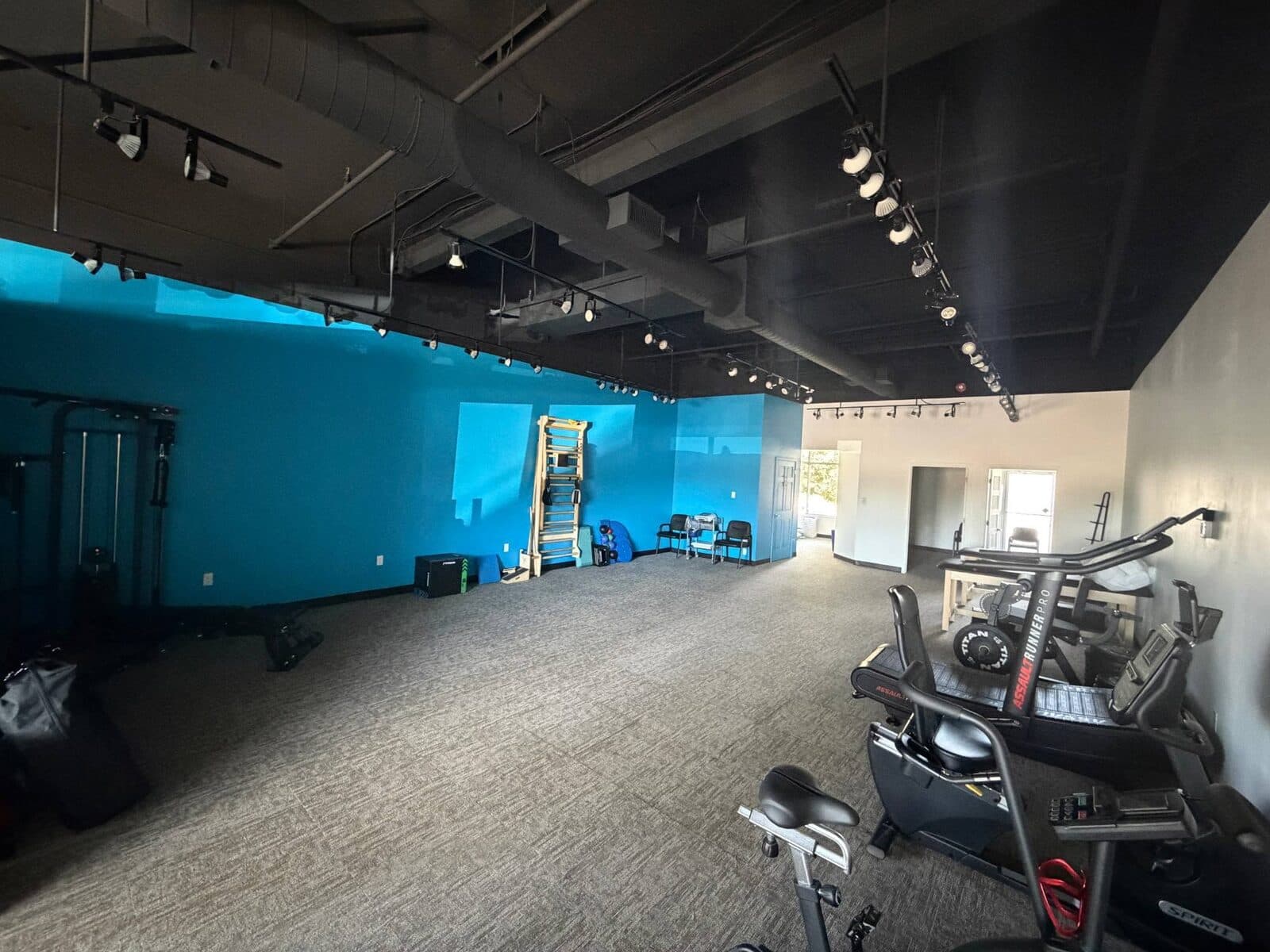 Commercial · turquoise feature wall